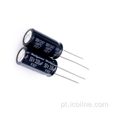 Plugue 330UF 50V original no capacitor eletrolítico de alumínio